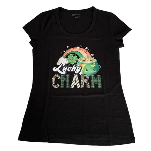 No Boundaries Custom St. Patrick’s Lucky Charm Pot of Gold Graphic Tee Juniors M - Picture 12 of 12